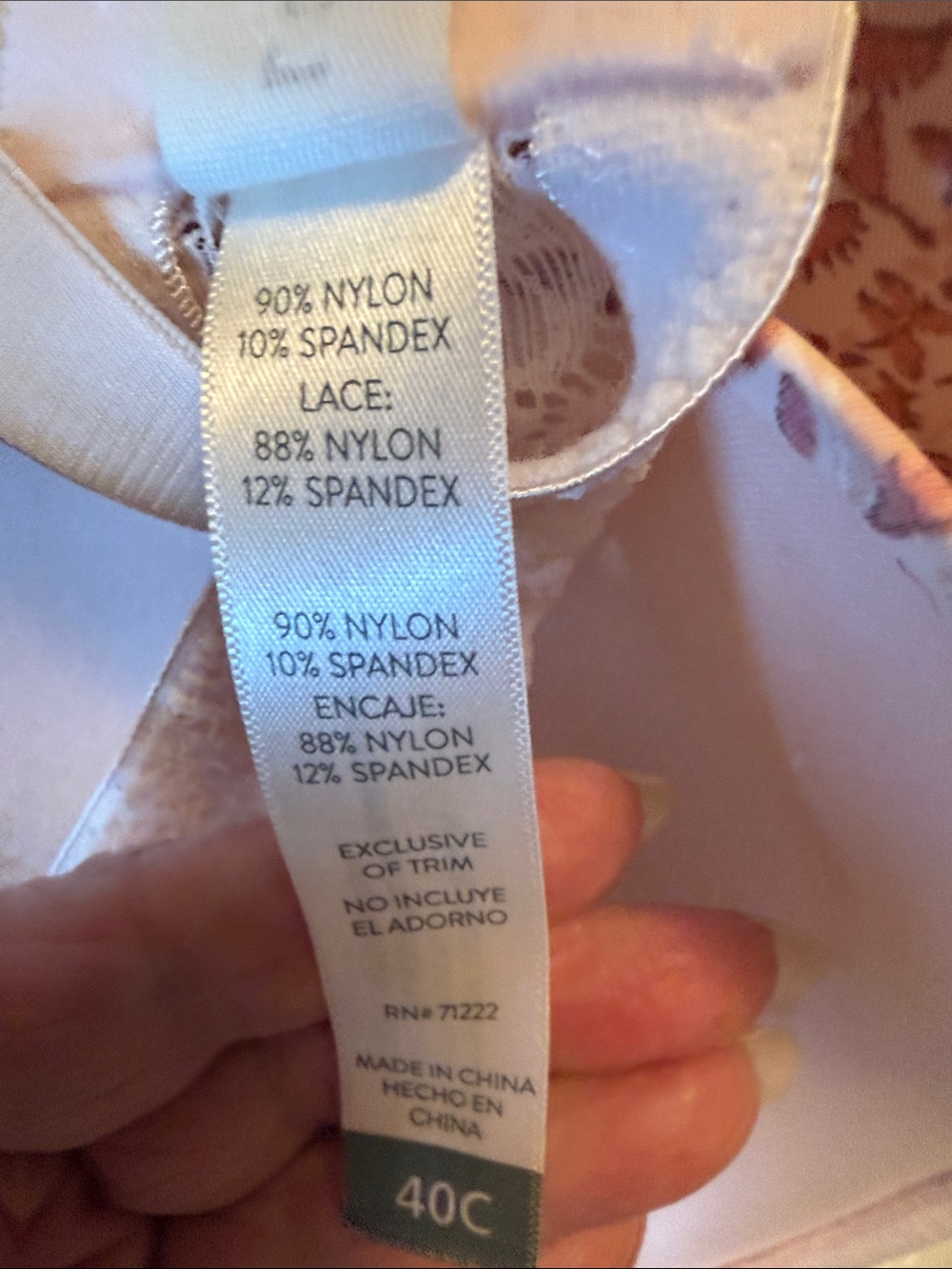 Lucky Brand Floral Lace T-Shirt Bra - Pink/Beige - Picture 6 of 9